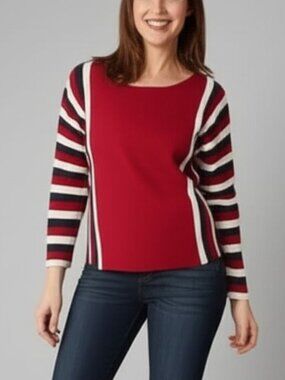 NWT Spense Color-Block Raglan Sweater  Size Small